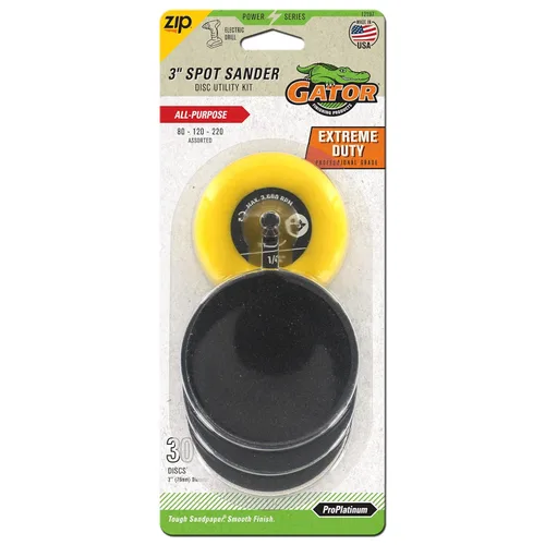 Gator - Lijadora de puntos de 3 pulgadas, kit de utilidad de discos
