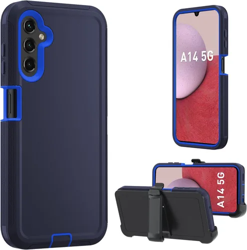 Miniatura 11 de Funda para Samsung Galaxy A14 5G, A14 5G resistente, [protección de grado militar] [a prueba de golpes] [a prueba de caídas] [a prueba de polvo]
