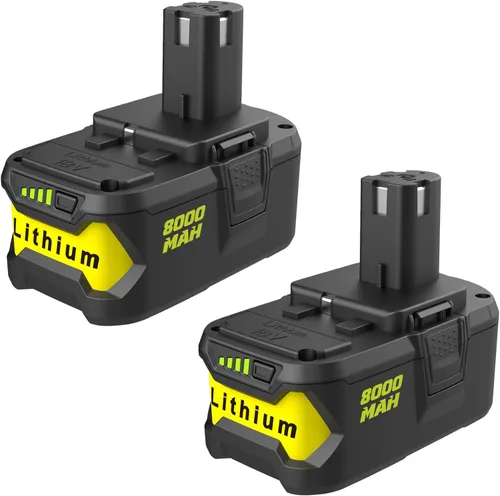 Miniatura 7 de 2Pack Replacement for Ryobi 18V Battery + P119 Charger for Ryobi 18v Oneplus Battery P100 P102 P103 P105 P107 P108 P118