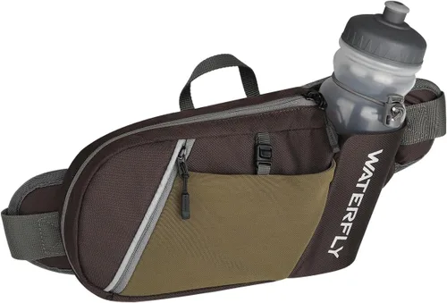 Miniatura 13 de WATERFLY Cangurera con soporte para botella de agua: Riñonera de senderismo con correa para mujeres y hombres, paquete de hidratación para la cadera