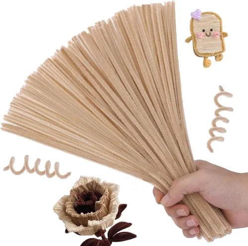 Miniatura 8 de Hssugi Limpiapipas plateadas, 100 piezas de limpiadores de pipas para manualidades, limpiadores de pipas dorados con purpurina a granel