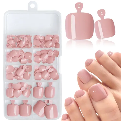 Miniatura 13 de AddFavor 120 uñas postizas a presión moradas para mujeres, uñas postizas cuadradas de cobertura completa, puntas de uñas falsas, uñas postizas