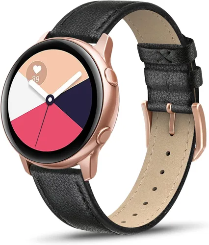 Miniatura 13 de Correa de piel compatible con Samsung Galaxy Watch 3 de 41 mm / Galaxy Watch Active de 40 mm / Active 2 44mm / Galaxy Watch de 42 mm, 20 mm de piel