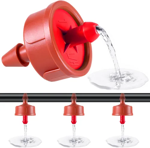 Miniatura 14 de 50 goteros/emisores de riego por goteo compensadores de presión de 0.25 GPH, antiobstrucciones y autolimpiantes emisores de riego por goteo