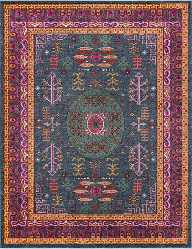 Miniatura 23 de Hauteloom Laureldale Alfombra de Área de Estilo Oriental Tradicional Desgastada y Desteñida para Sala de Estar - Estilo Granja de Medallón Vintage