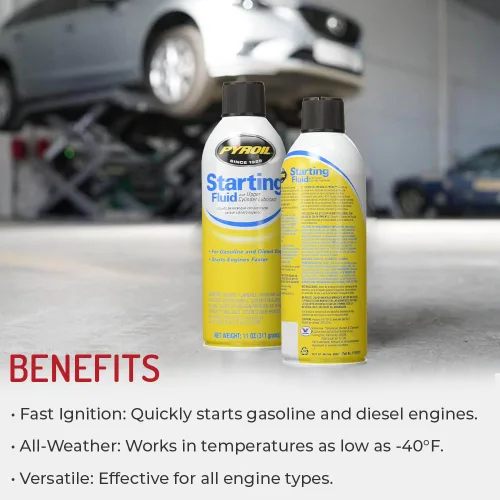 Miniatura 4 de Pyroil - PYSFR11 Líquido de arranque lata de 11 onzas – Arranque rápido del motor en clima frío para gasolina y diésel – Paquete de 12 aerosoles