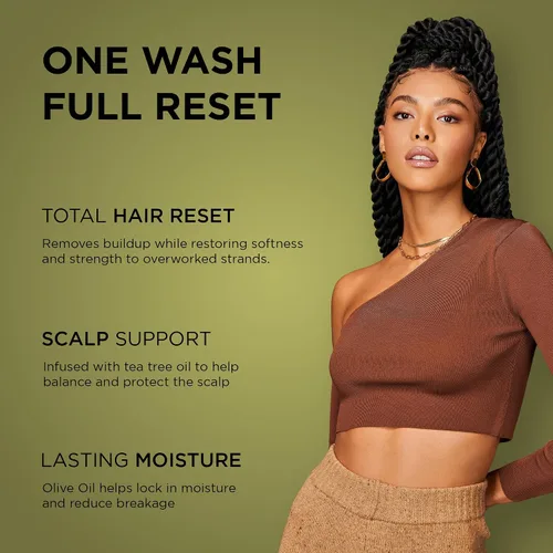 Miniatura 2 de African Pride Olive Miracle - Champú y acondicionador 2 en 1, hidratante y desenredante para cabello rizado y rizado, con aceite de oliva y aceite