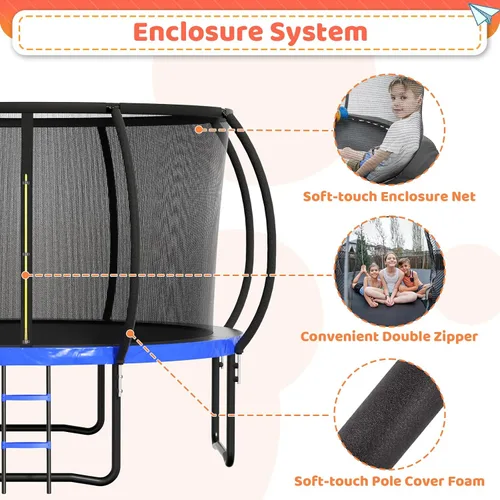 Miniatura 7 de Zevemomo - Trampolines de 8.0 pies, 10.0 pies, 12.0 pies, 14.0 pies, 16.0 pies, para exteriores, trampolines para niños y adultos, trampolines