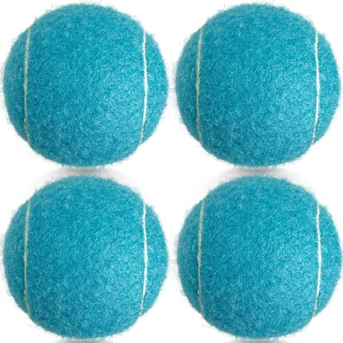 Miniatura 13 de Pelotas de tenis, paquete de 4 pelotas de tenis de práctica para principiantes, pelotas de tenis de entrenamiento para mascotas y perros Verde