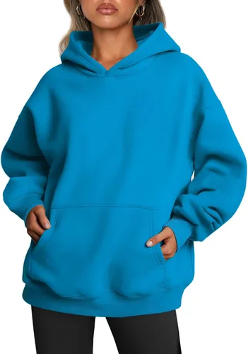 Miniatura 221 de Trendy Queen - Sudaderas extragrandes con capucha para mujer, suéteres de manga larga, sin botones, de vellón, de otoño, ropa de invierno