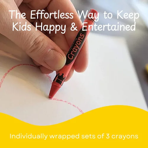 Miniatura 2 de CrayonKing 720 juegos de 3 paquetes en violonchelo (2,160 lápices de colores a granel) – Restaurantes, aulas, fiestas y eventos – Seguro para niños