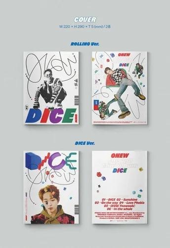 Miniatura 3 de SHINee ONEW - DICE, Photobook Ver. (Cubierta de dados con CD, Photobook, Pegatina, Tarjeta Especial, Tarjeta Foto, Beneficio de Preorder)
