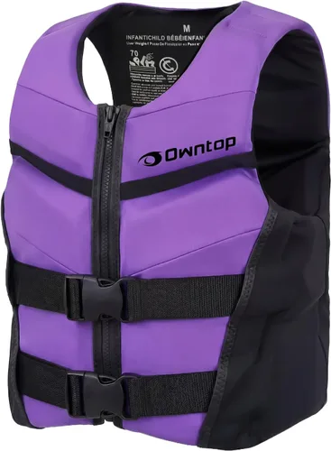 Miniatura 9 de Owntop Chaleco de natación para niños jóvenes Ligero y de secado rápido Hebillas ajustables y cremallera Kayak, entrenamiento de natación