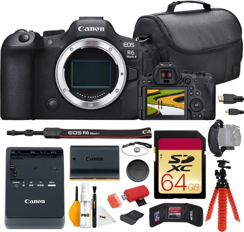 Canon Cámara sin espejo EOS R6 Mark II | Sensor de fotograma completo de 24.2 MP, paquete de video CMOS AF II de doble píxel y 4K 60p | Ideal para