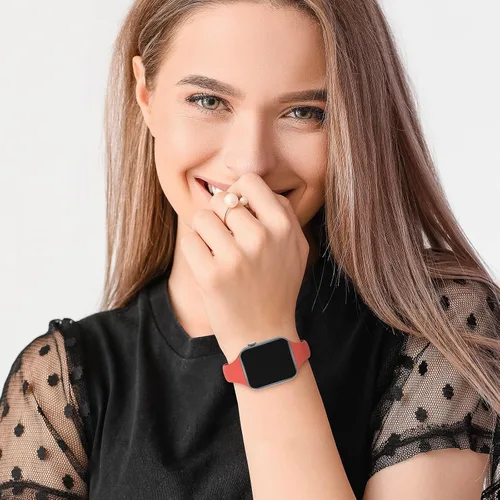 Miniatura 7 de Paquete de 5 bandas de silicona delgadas compatibles con Apple Watch de 38mm 42mm 40mm 44mm 41mm 45mm 46mm 49mm, correa deportiva estrecha y delgada