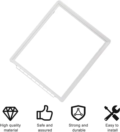 Miniatura 7 de 241973101 - Cubierta de bandeja para verduras compatible con frigidaire frigidaire frigidaire, marco de estante sin refrigerador de vidrio, cubierta