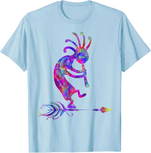 Miniatura 87 de Native American Kokopelli With Feather 2 - Camiseta Fan Fun, Negro, S