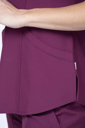 Miniatura 5 de Elements Select ES2936 - Conjunto de 7 bolsillos elástico en 4 direcciones con cuello en V y pantalones quirúrgicos para mujer
