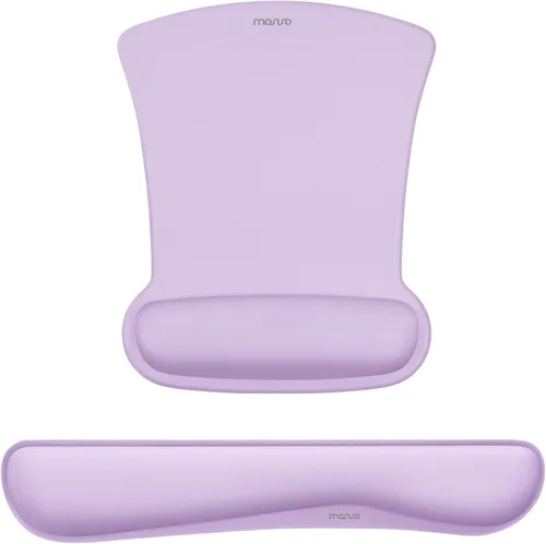 Miniatura 21 de MOSISO Juego de Reposamuñecas para Teclado y Mouse, Alfombrilla Ergonómica con Base Antideslizante para Alivio del Dolor en Casa/Oficina y Escritura