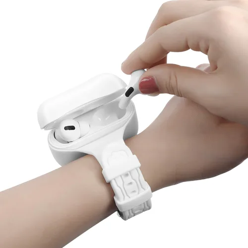 Miniatura 8 de Accesorios de correa de muñeca para AirPods/AirPods 2, funda deportiva de silicona protectora completa compatible con Apple Airpods 1ª y 2ª funda