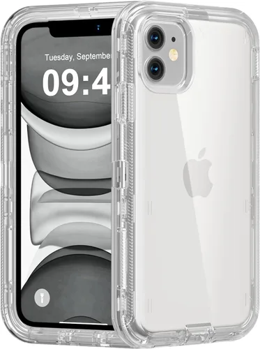 Follaroma para iPhone 11, Funda Resistente a Prueba de Golpes, Protección Anti-Caída, Funda Protectora Transparente de Doble Capa Compatible con