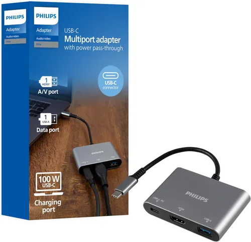 Miniatura 8 de PHILIPS Adaptador USB-C a DisplayPort, paquete de 12 [8K UHD @ 60Hz 4K HD @ 144 Hz] Velocidad de transferencia de datos de 32.4 Gbps, portátil