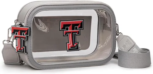 Miniatura 11 de Montana West NCAA Bolsa transparente para eventos de estadio, bolsos para fanáticos de los deportes con correa de nailon ajustable, bolsillo