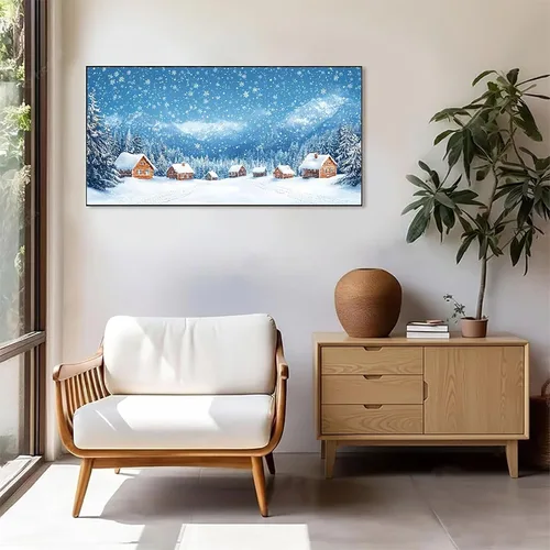 Miniatura 2 de Winter Cabin Diamond Painting Kits for Adults Beginners, 5D Full Drill Diamond Art Kits Gem Art for Home Wall Decor, Rhinestone Embroidery Crafts