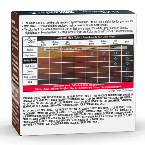 Miniatura 2 de Light Mountain Tinte y acondicionador de cabello de henna, tinte para el cabello castaño medio para hombres y mujeres, polvo orgánico de hoja