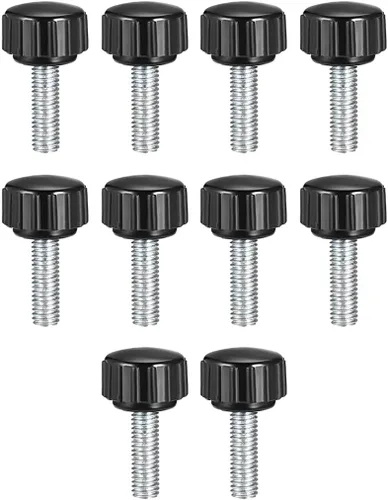Miniatura 11 de uxcell Perillas de sujeción moleteadas con rosca métrica macho M4 x 1.969 in, tornillo de agarre para pulgar, perno de mango de sujeción manual