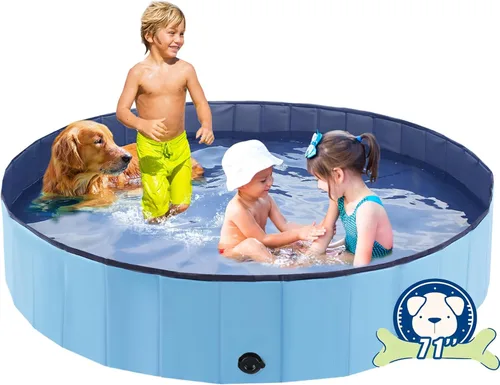 Miniatura 9 de Eooqi Piscina plegable para perros, bañera portátil para mascotas y piscina infantil, bañera plegable para cachorros, perros pequeños, medianos