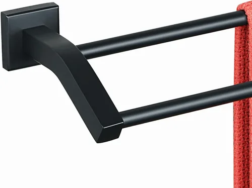 Miniatura 23 de Alise Toallero doble de baño, toallero para baño, lavabo de baño, acero inoxidable SUS304 de 24 pulgadas, soporte de pared, color negro mate