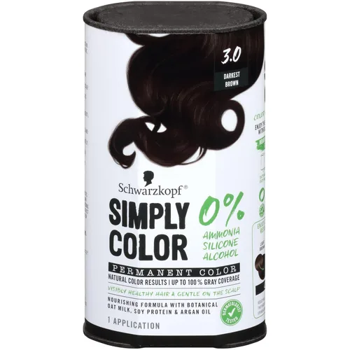 Miniatura 8 de Schwarzkopf Simply Color - Tinte permanente para el cabello, Marrón más oscuro Tono 3.0 Paquete de 2 3.0 Marrón más oscuro
