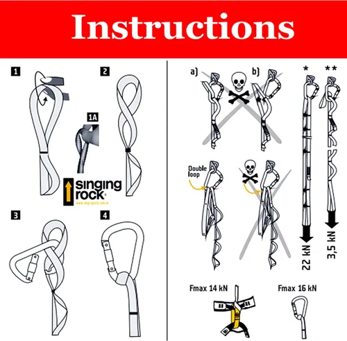 Miniatura 6 de 2 correas de escalada fuertes de 22 KN con cadena de margaritas de nailon, correa ajustable, longitud 110/150/70.9 in cinturón de yoga Negro