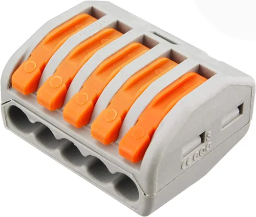 Miniatura 11 de 50 conectores de palanca, tuercas de combinación de 2 conductores, conectores de cable compactos, terminal de conexión rápida 28-12 AWG adecuado