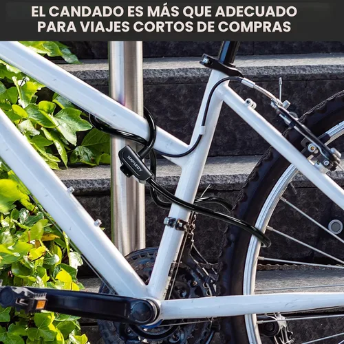 Miniatura 6 de Hapleby Candado Premium para Bicicleta con 2 Llaves, Candado de Cable Profesional para Bicicleta de 4 Pies, Cable de Candado para Bicicleta