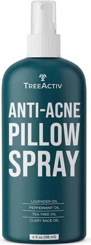 TreeActiv - Espray de almohada antiacné, limpia sábanas, tela, ropa de cama, ropa, alfombras y muebles, aroma lavanda, árbol de té 4 fl oz (original)