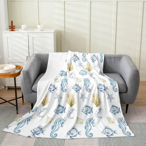 Miniatura 57 de Erosebridal Hammerhead Shark Flannel Blanket 40x50 Marine Life Fuzzy Plush Throw for Sofa Couch Hammerhead Shark Lover Gifts Ocean Sealife Fleece