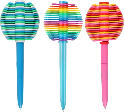3 bolígrafos para ansiedad, descompresión, escritura multifunción, bolígrafos multicolor para juguetes de escritorio de oficina, regalos novedosos