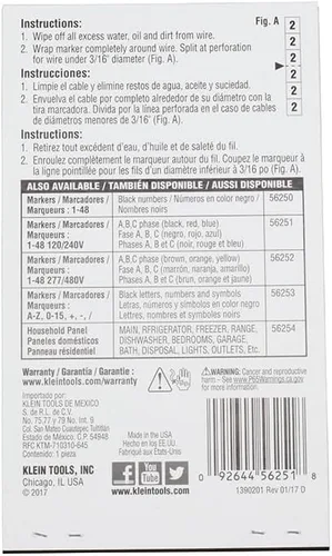 Miniatura 5 de Marcadores Klein Tools 56250, números del 1 al 48