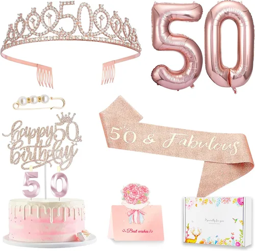 Miniatura 25 de Decoraciones de cumpleaños número 20 para mujer, banda y corona de cumpleaños, decoración de pastel y velas, globos de números, regalos de 20