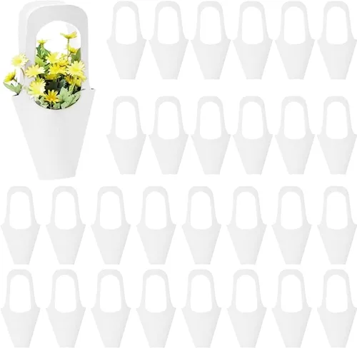 Miniatura 5 de Enorteen 30 bolsas de regalo de papel kraft con asa – Bolsas de regalo de ramo para Acción de Gracias, cumpleaños, bodas y regalos de fiesta