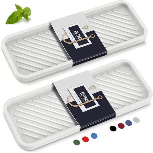 Miniatura 15 de EG-SIPRO Bandeja Organizadora de Fregadero de Cocina, Soporte para Esponja para Fregadero de Cocina Bandeja de Mostrador de Baño Portaesponjas