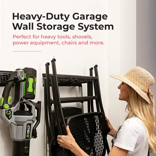 Miniatura 6 de Sistema de Almacenamiento de Pared de Garaje Resistente TIDYME Estantería Organizadora de Herramientas Montada en Pared con Estanterías Kit