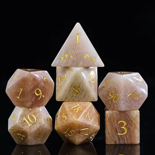 Miniatura 46 de UDIXI Juego de dados de piedras preciosas de amatista, dados DND de piedra de cristal D&D con estuche de regalo para juegos de rol y juegos de mesa