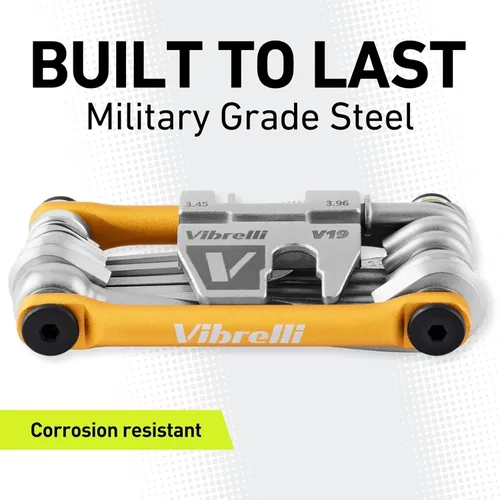 Miniatura 3 de Vibrelli Bike Multi Tool V19 - Con estuche de transporte - Multiherramienta para bicicletas de alto rendimiento