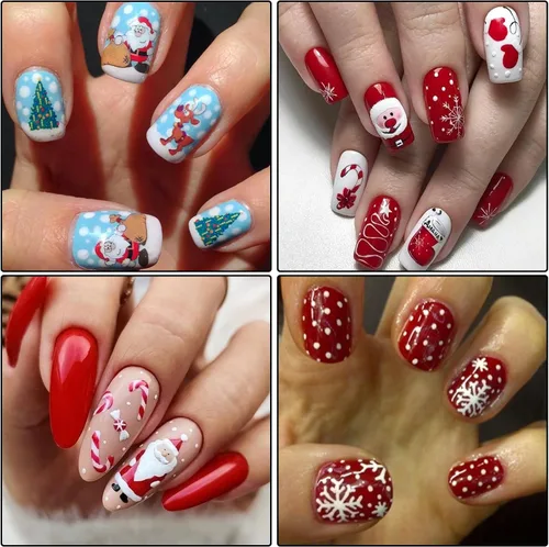 Miniatura 3 de Calcomanías de uñas de copos de nieve, 4 hojas 5D en relieve de Navidad, calcomanías de uñas de copo de nieve con purpurina blanca, calcomanías