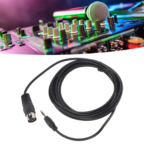 Miniatura 5 de Cable MIDI DIN de 8 pines a 0.138 in, enchufe macho DIN de 8 pines a macho de 0.138 in, transmisión estable profesional de 9.8 pies, flexible Plug