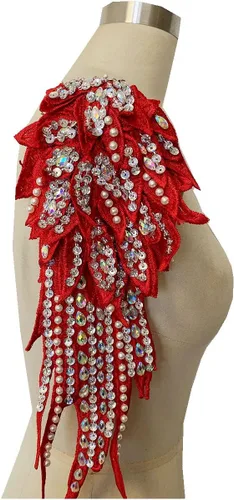 Miniatura 9 de Hecho a mano con diamantes de imitación para coser de 18 colores, apliques de encaje de perlas para coser a mano, parches para accesorios de ropa