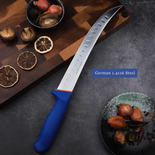 Miniatura 6 de DRAGON RIOT Cuchillo para romper carnicero de alta calidad, cuchillo de cimro curvo de 10 pulgadas, cuchillo de carnicero para cortar carne